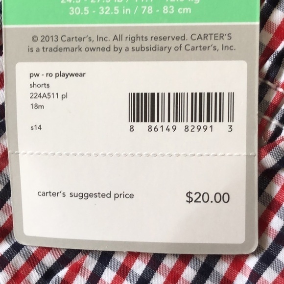 CARTER’S Baby Boy Plaid Shorts - Picture 6 of 6